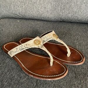 Tory Burch Cameron sandals slides flip flops python EU 37 US 6,5